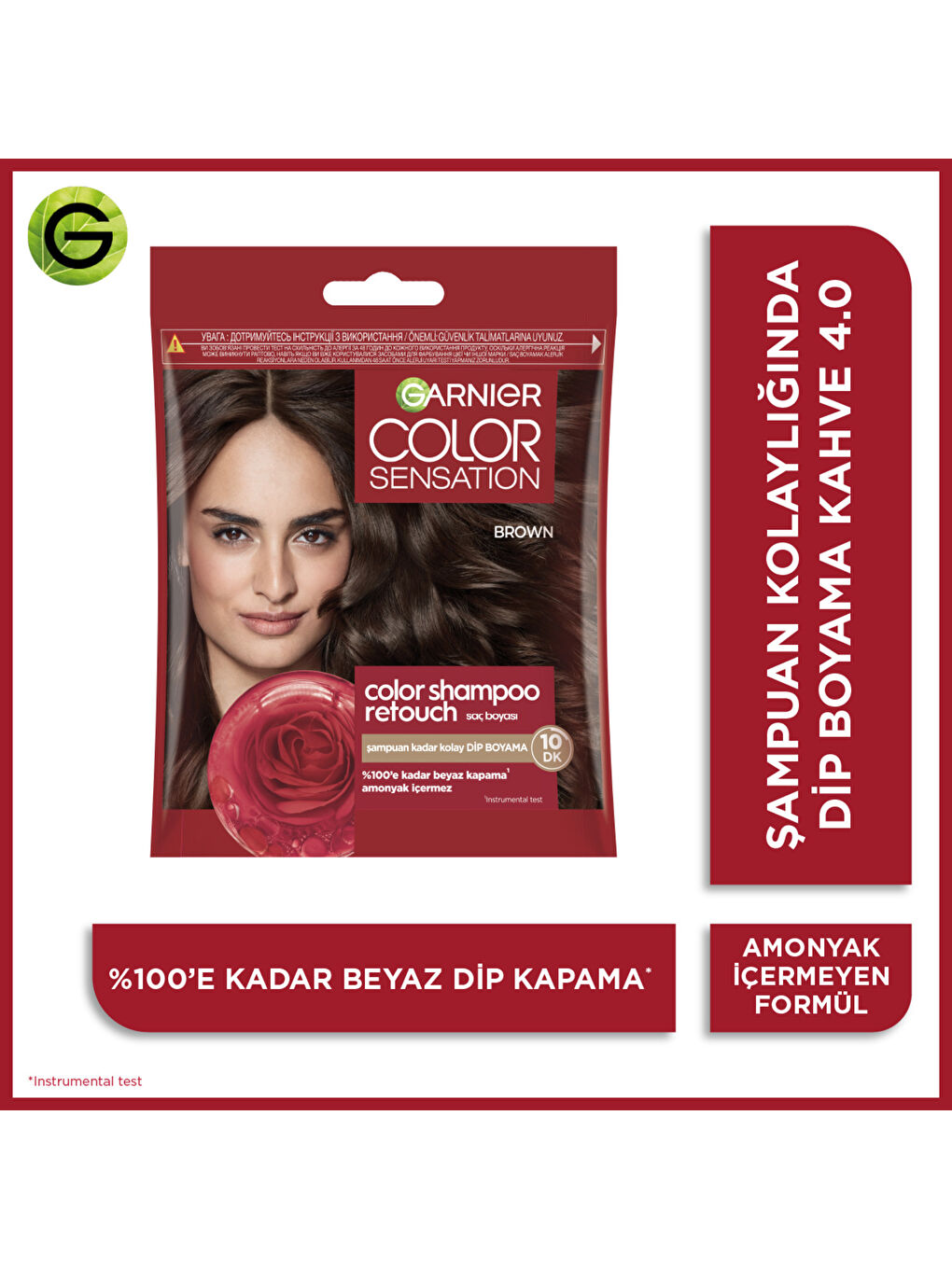 Color Shampoo Retouch Şampuan Kolaylığında Dip Boyası, Kahve 4.0-2