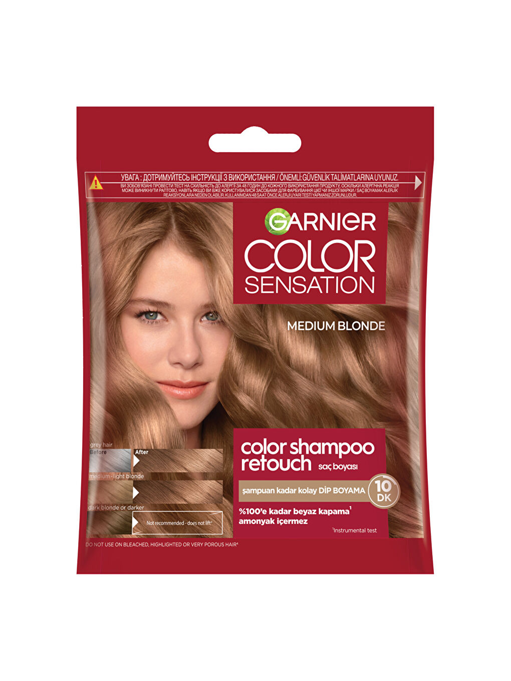 Color Shampoo Retouch Şampuan Kolaylığında Dip Boyası, Sarı 7.0