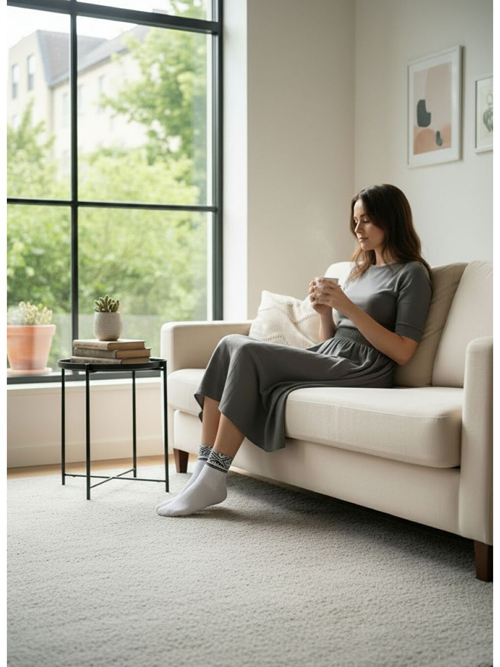 Karışık Kadın 12’li Premium Soket Çorap Seti – Gold Serisi Taş Detaylı Lastik Zebra Konçlu (12 Çift)-1