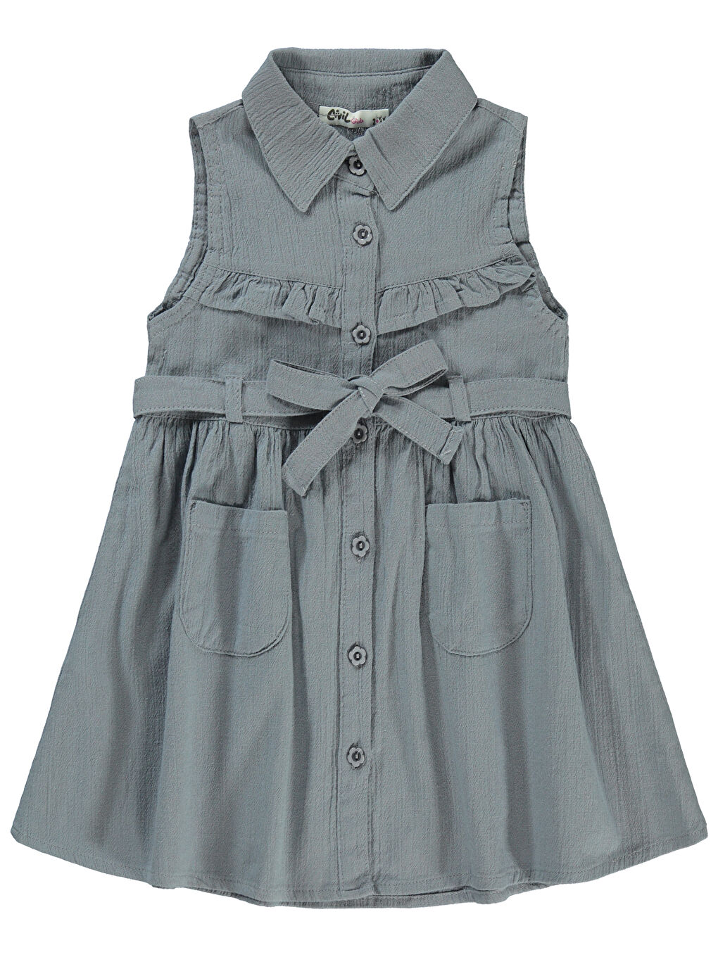 Girls Kız Çocuk Elbise 2-5 Yaş Gri