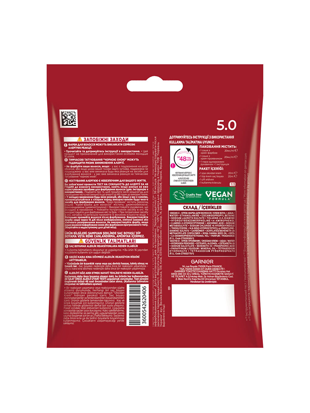 Color Shampoo Retouch Şampuan Kolaylığında Dip Boyası, Açık Kahve 5.0-1