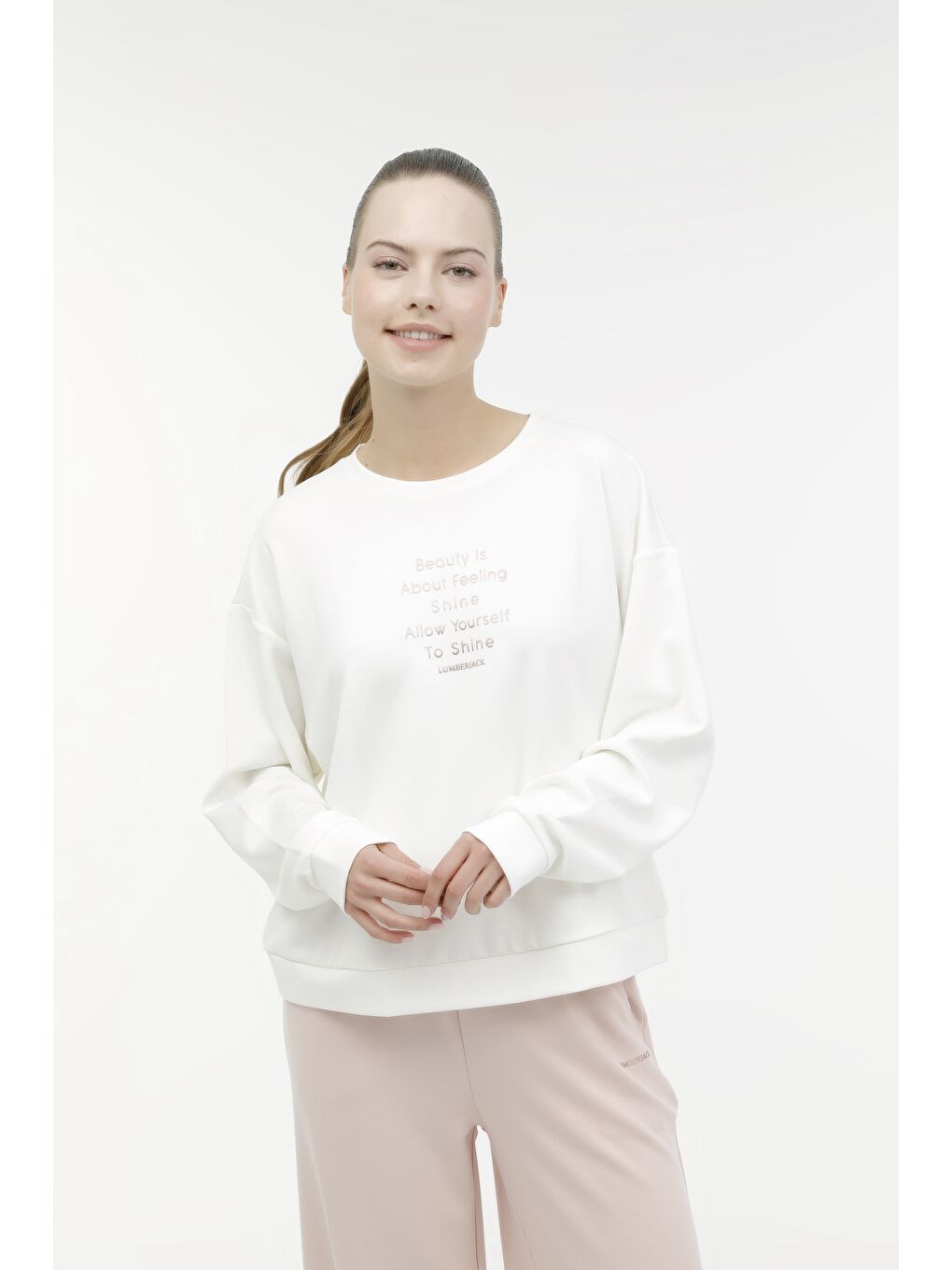 Bej WL CARLA-B 16 3PR Ekru Kadın Sweatshirt-5