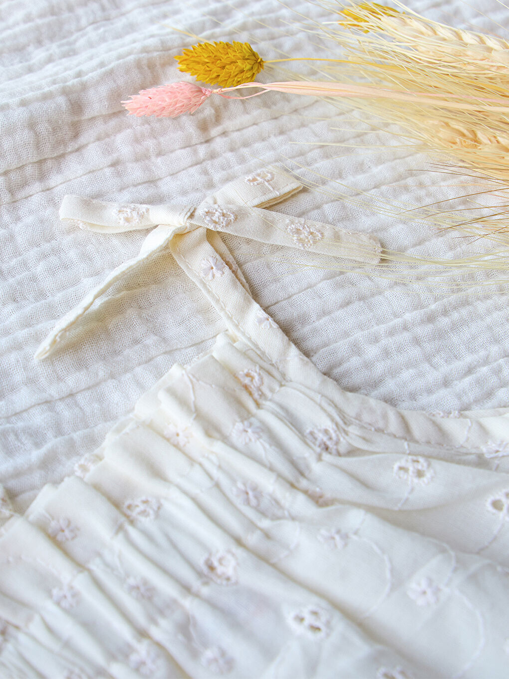 Baby Kız Bebek Şortlu Takım 6-18 Ay Ekru-2