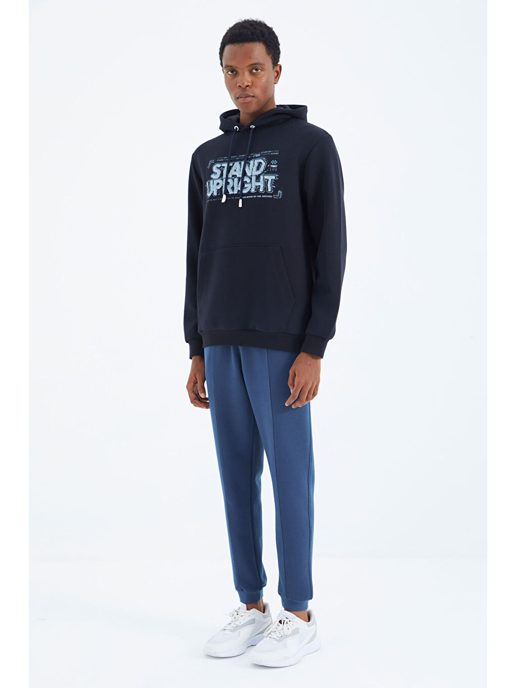 Mavi Parlıament  Bağcıklı Ön Dikiş Detaylı  Standart  Kalıp  Erkek Jogger Eşofman Altı - 84994