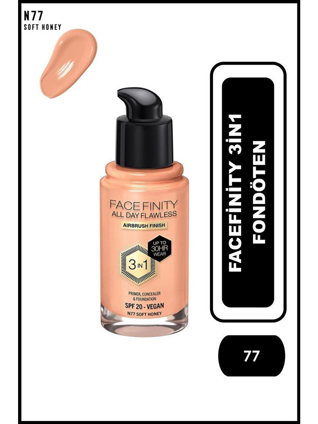 Max Factor Facefinity 3İn1 Fondöten No: 77 Soft Honey