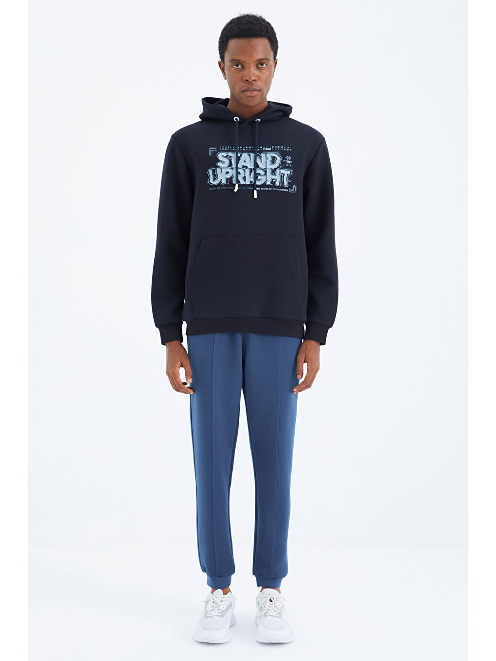 Mavi Parlıament  Bağcıklı Ön Dikiş Detaylı  Standart  Kalıp  Erkek Jogger Eşofman Altı - 84994-3