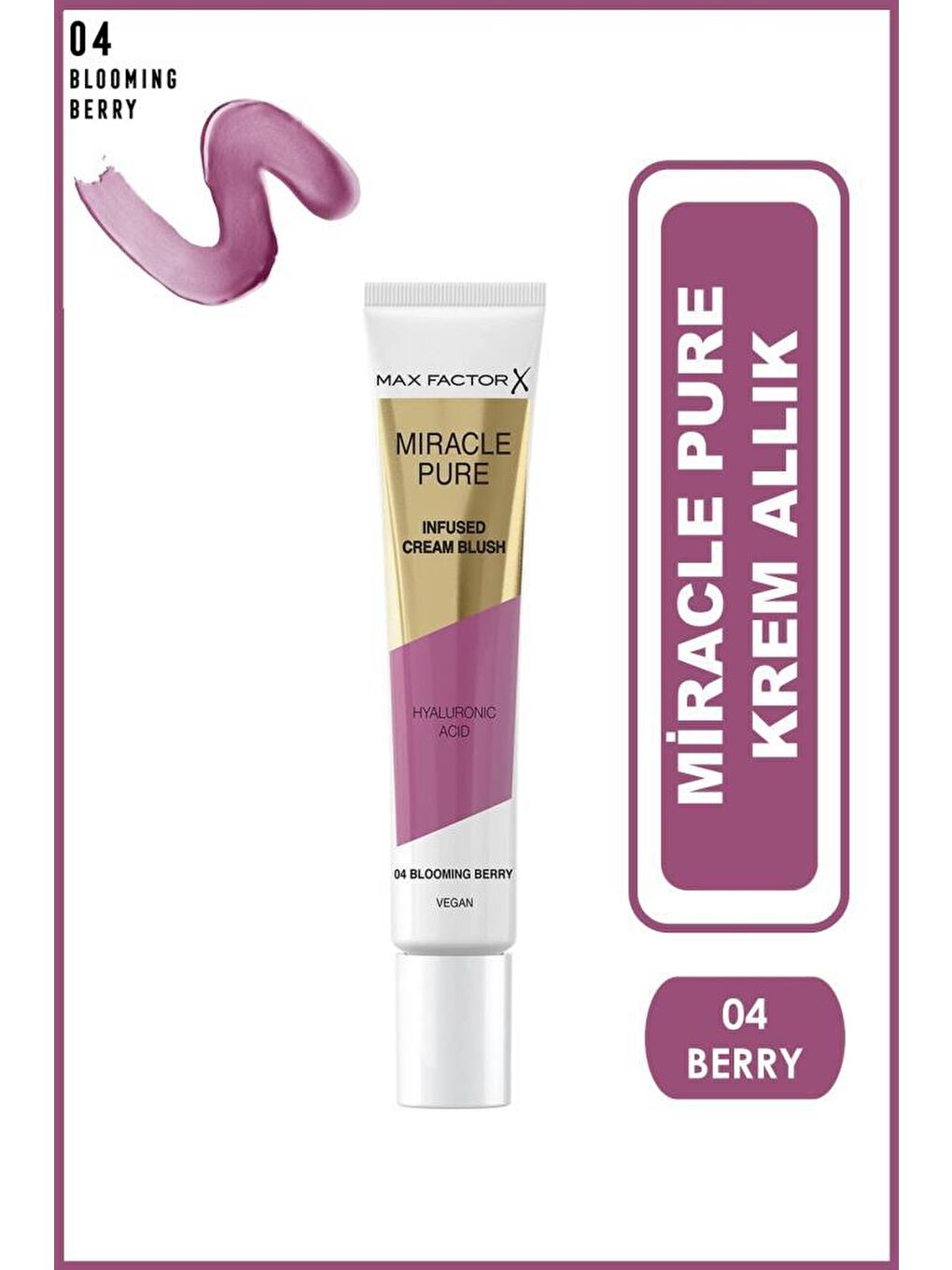 Max Factor Miracle Pure Krem Allık 04 Berry