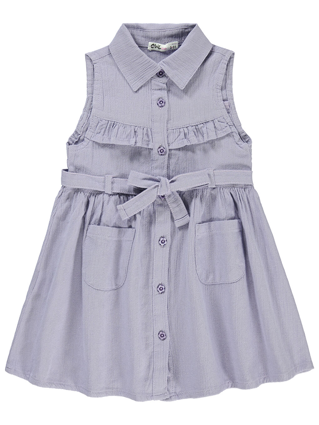 Mor Girls Kız Çocuk Elbise 2-5 Yaş Nazik Lavanta