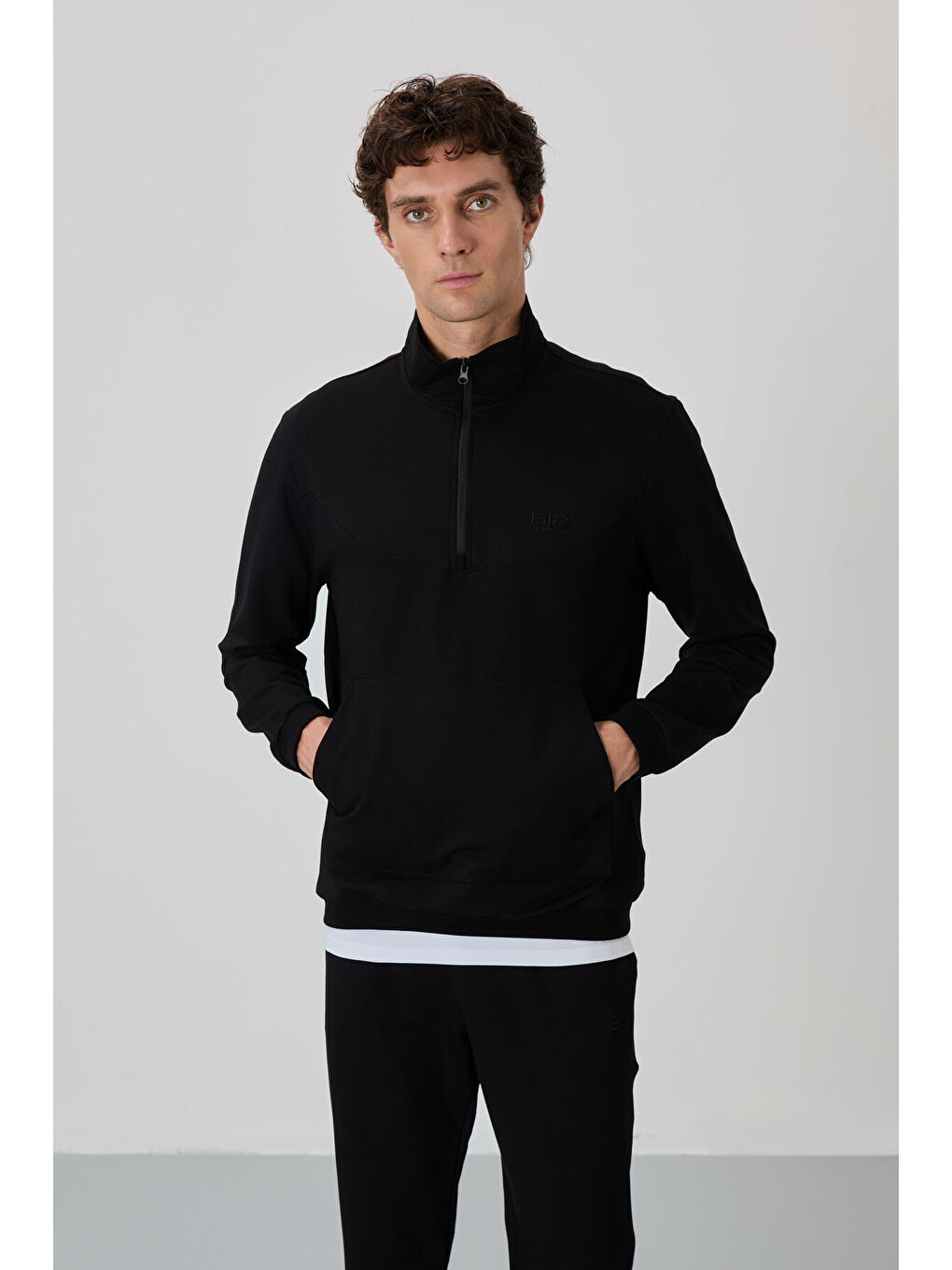 Herbert Siyah  Dik Yaka Eşofman Takım - 85233-1