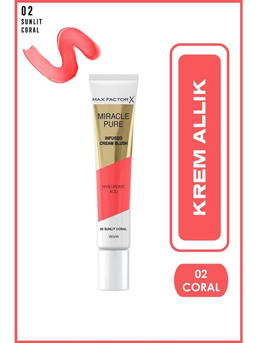Max Factor Miracle Pure Krem Allık 02 Coral