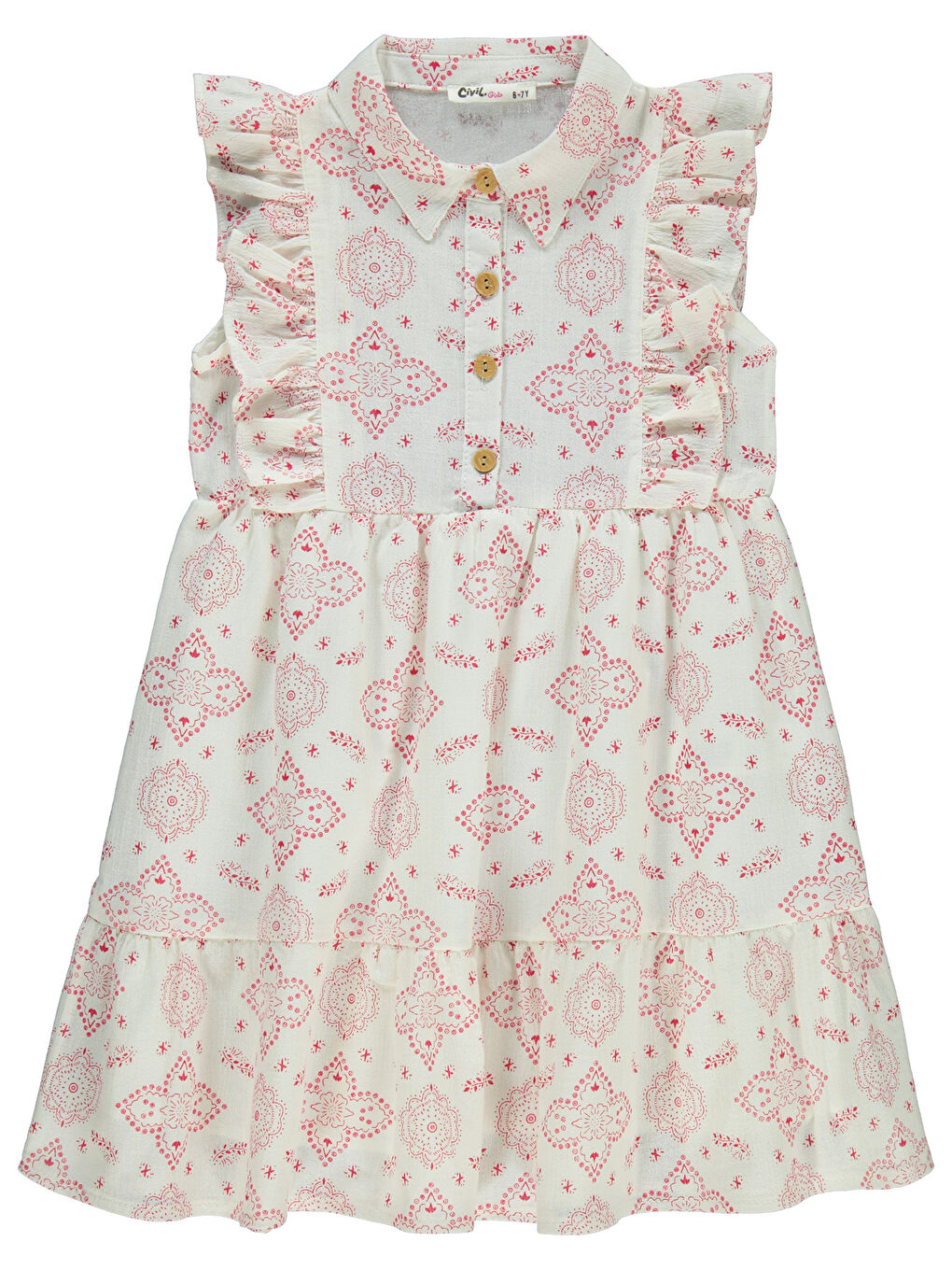 Girls Kız Çocuk Elbise 6-9 Yaş Pembe