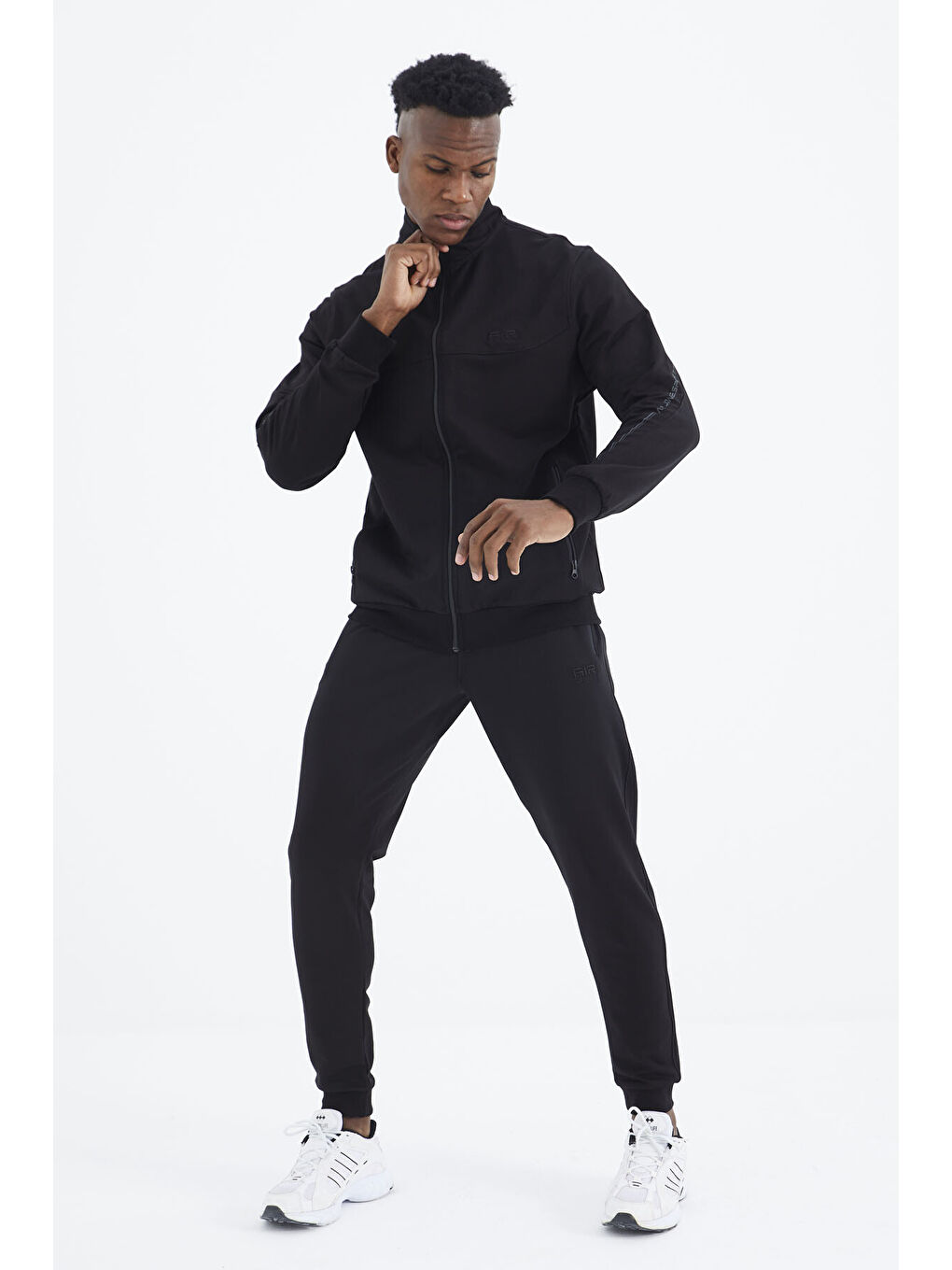 Siyah Standart Kalıp Eşofman Takım - 85229-3