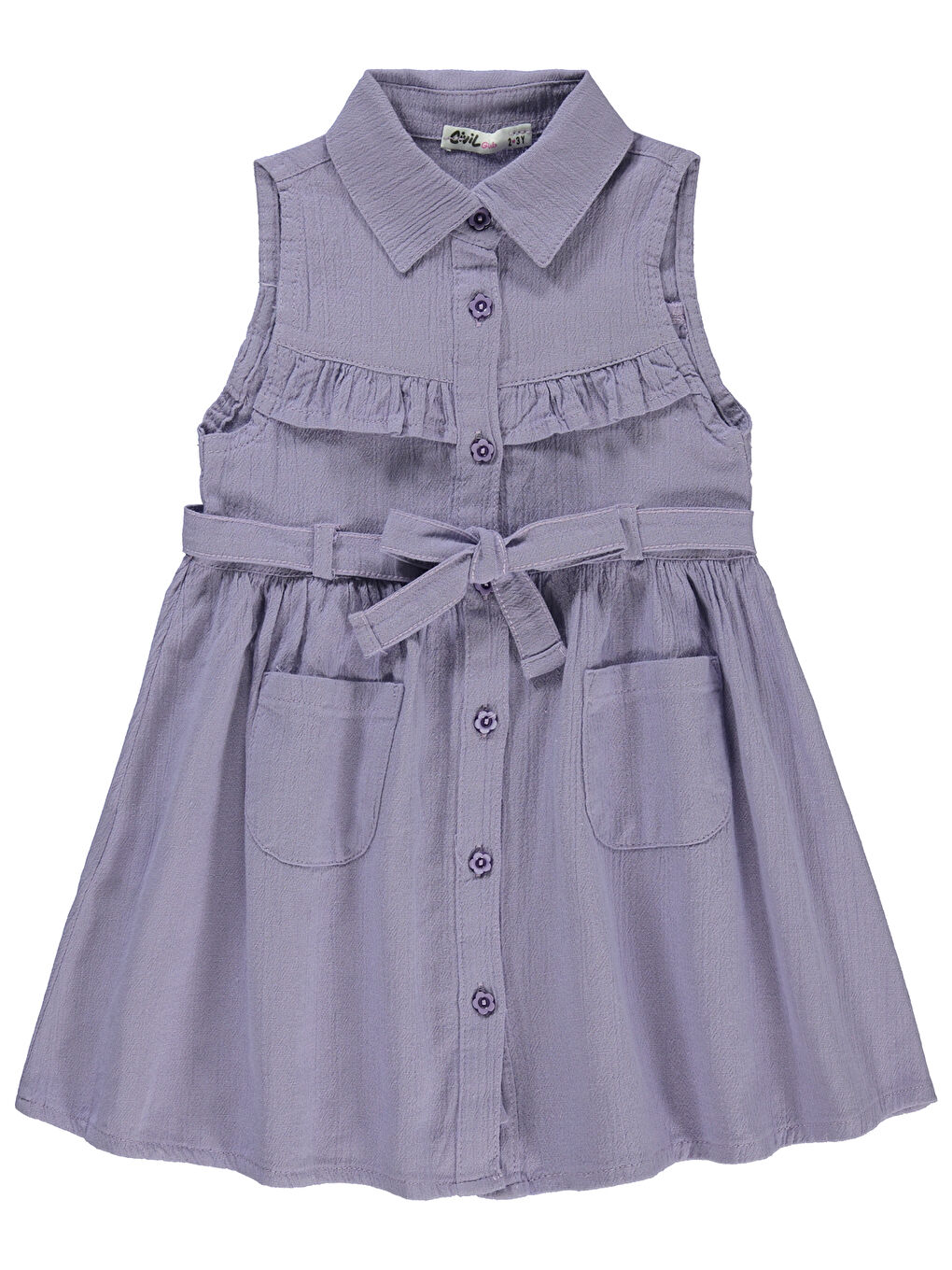Girls Kız Çocuk Elbise 2-5 Yaş Lila