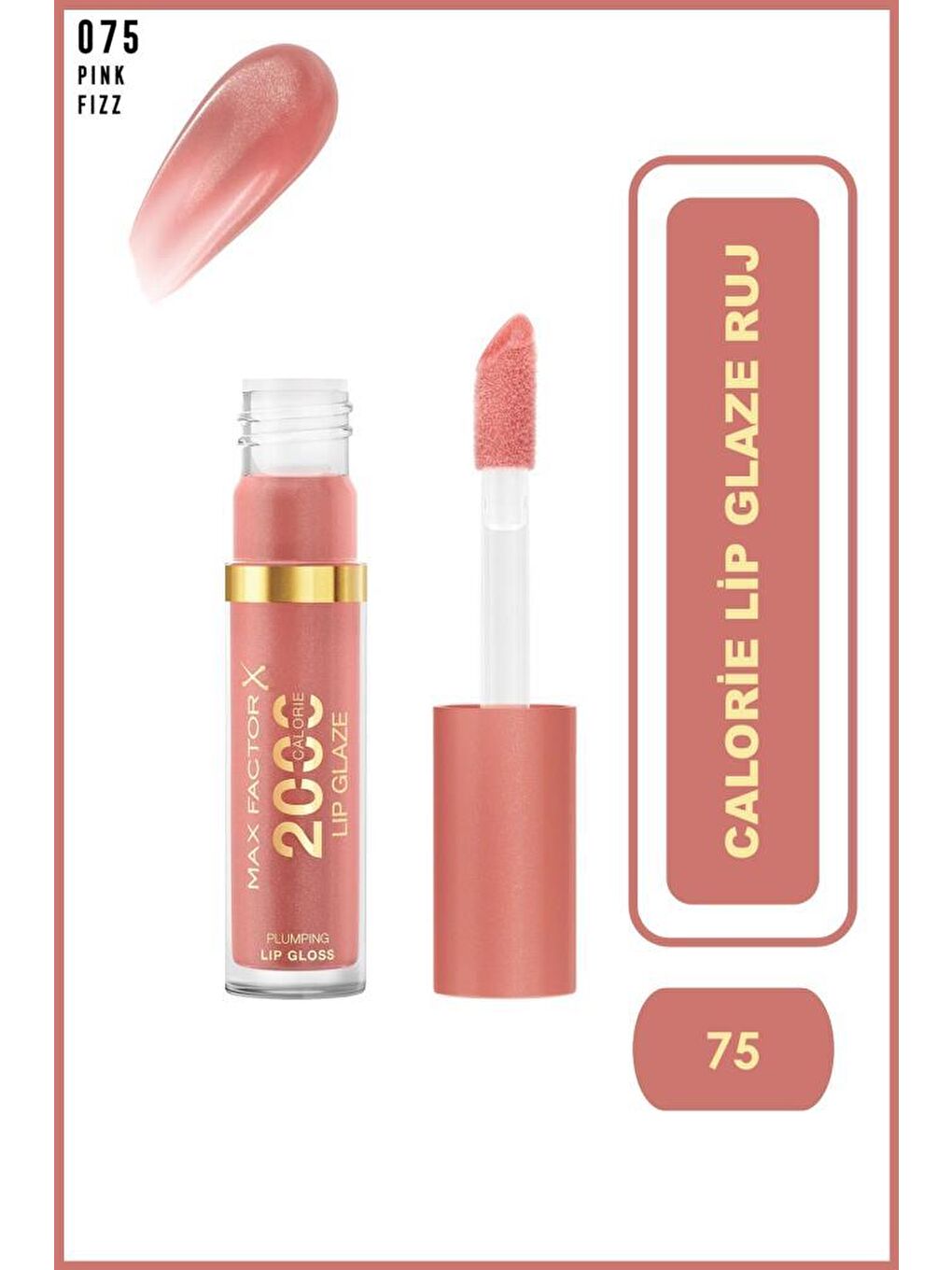 Max Factor 2000 Calorie Lip Glaze 075 Pink Fizz