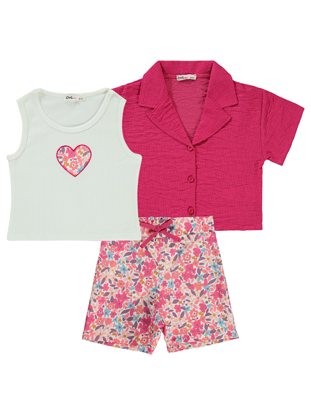 Girls Kız Çocuk Takım 6-9 Yaş Fuşya