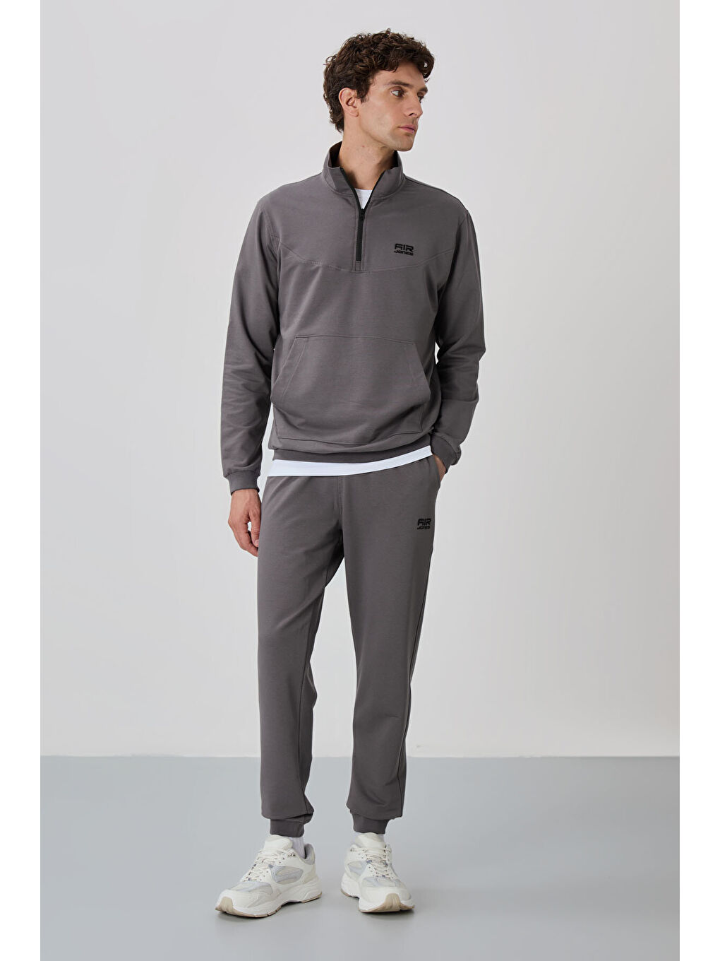 Herbert Koyu Gri  Dik Yaka Eşofman Takım - 85233-4