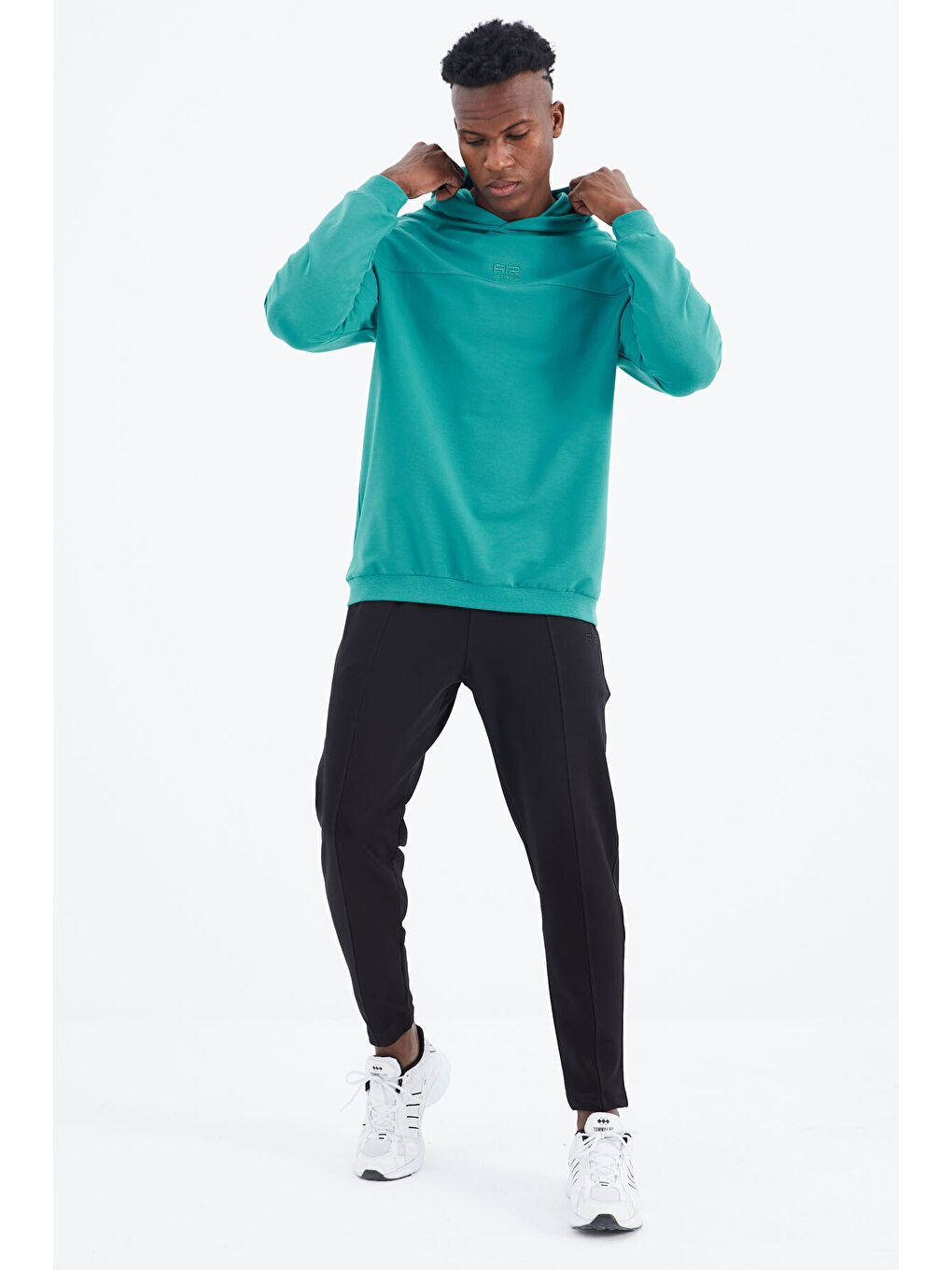 Deniz Yeşil - Siyah Kelvin Basic Erkek Eşofman Takım - 85230-3