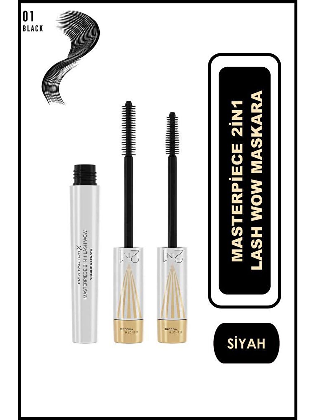 Max Factor Masterpıece 2In1 Lash Wow Maskara