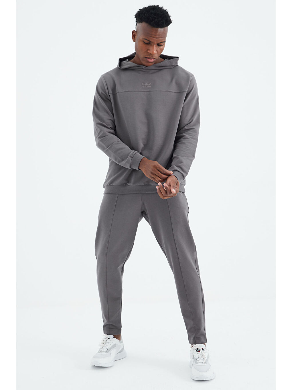 Koyu Gri  Basic Erkek Eşofman Takım - 85230-4