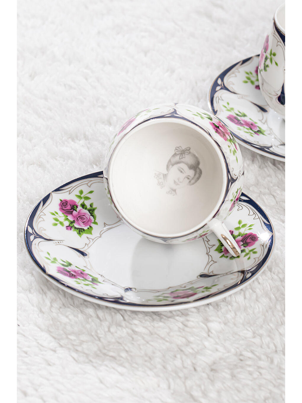 Beyaz 101767 Geısha 6 Kişilik Kahve Fincan Takımı  100ml  Fincanı Seti-1