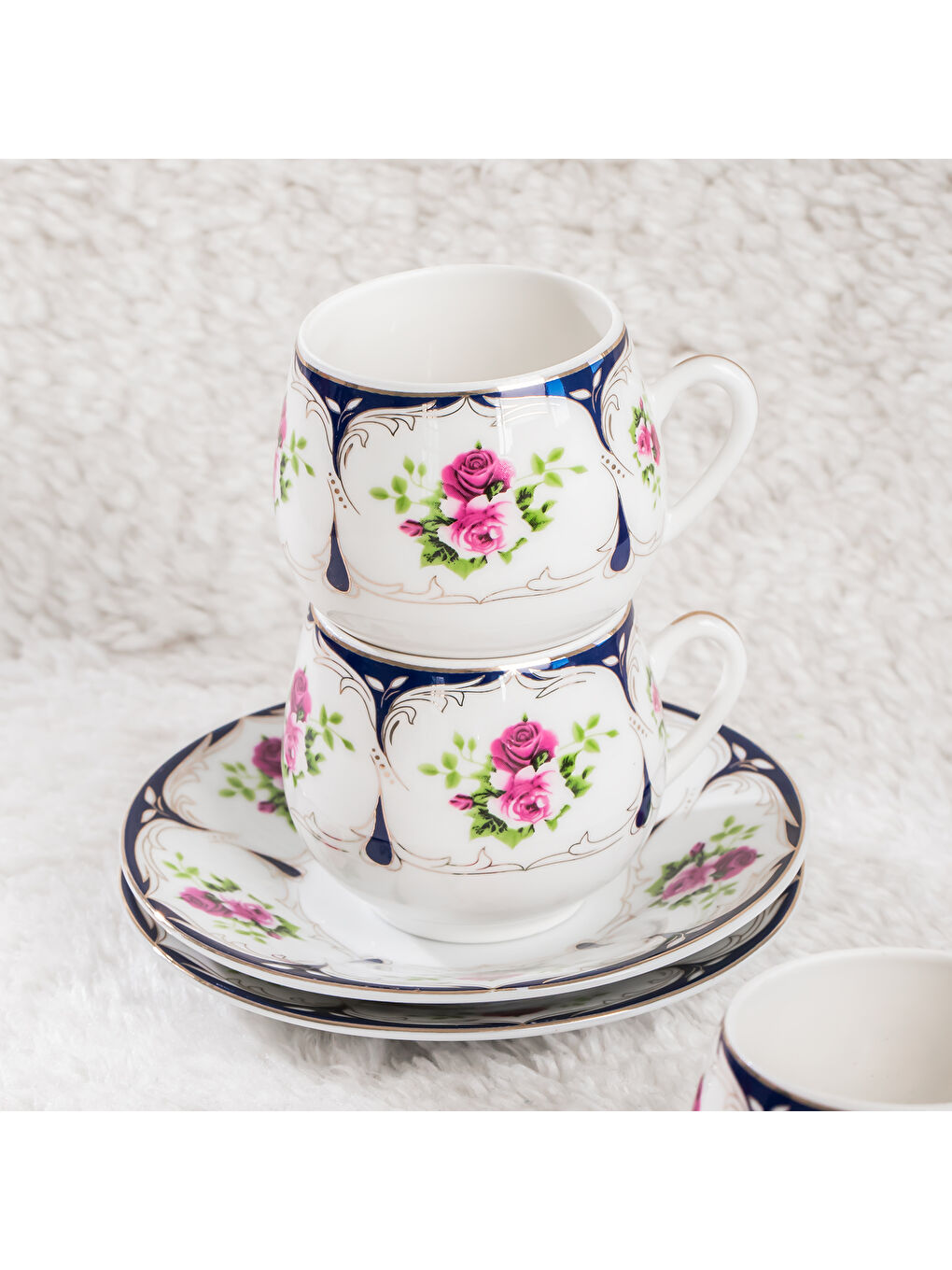 Beyaz 101767 Geısha 6 Kişilik Kahve Fincan Takımı  100ml  Fincanı Seti-2