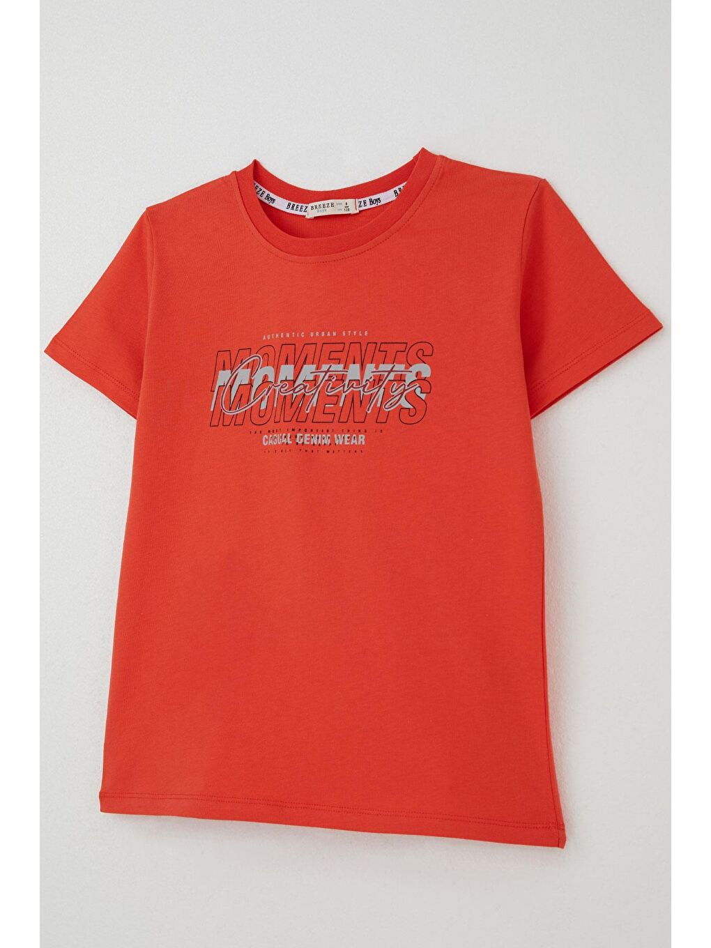 Kırmızı Erkek Çocuk Şortlu Takım Yazı Baskılı Beli Lastikli Narçiçeği (8-14 Yaş)-8