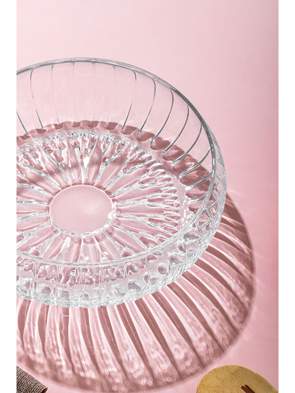 Renksiz RYG7045 El Yapımı Büyük Boy Cam Salata Kasesi Şeffaf 23 cm-6