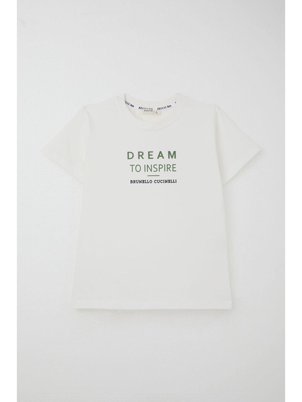 Erkek Çocuk Şortlu Takım Kabartma Yazı Baskılı Ekru (5-10 Yaş)-4