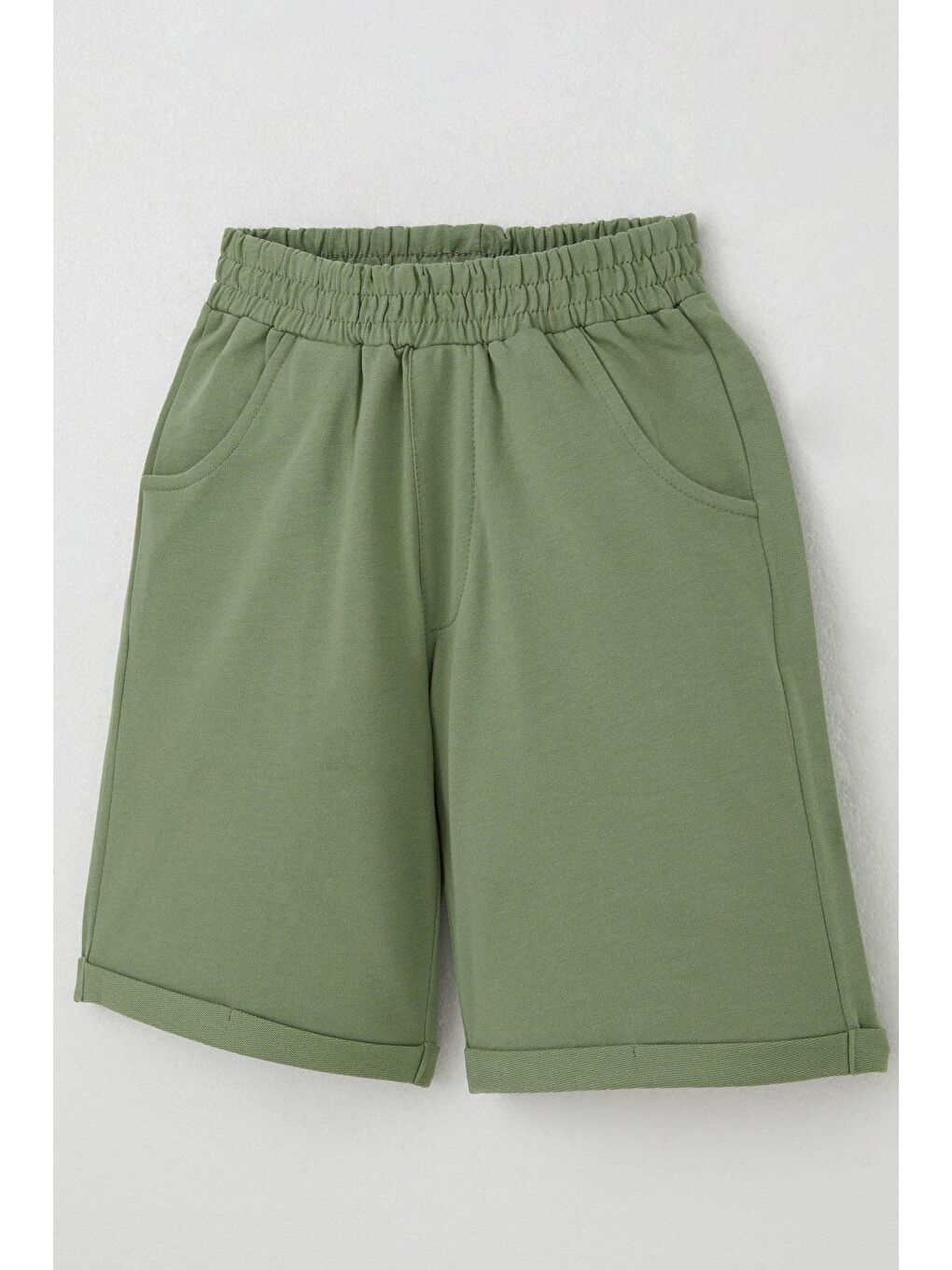 Erkek Çocuk Şortlu Takım Kabartma Yazı Baskılı Ekru (5-10 Yaş)-9