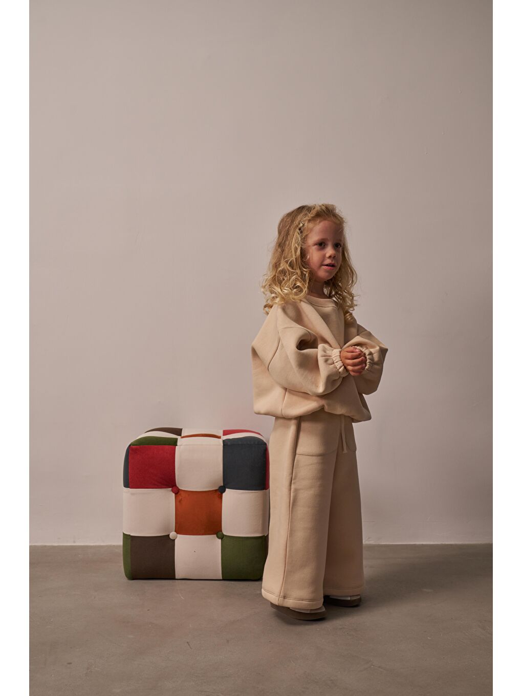 Bej Unisex Tinypeak Alt Üst Takım-5