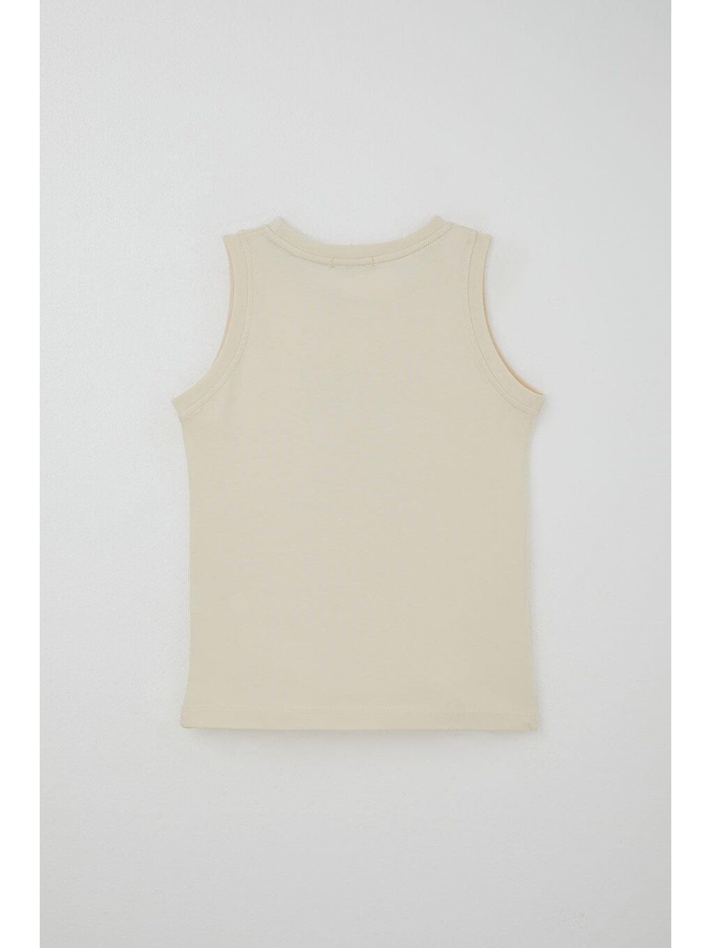 Ekru Erkek Çocuk Şortlu Takım Sıfır Kollu Yazı Baskılı Bağcık Aksesuarlı Krem (8-14 Yaş)-6