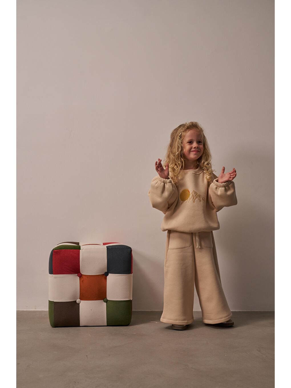 Bej Unisex Tinypeak Alt Üst Takım-7