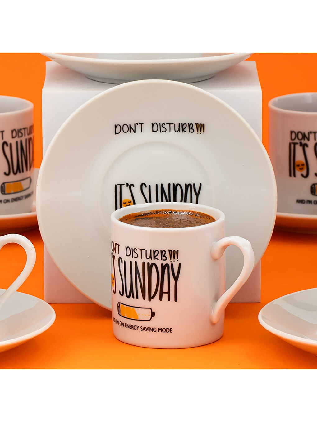 Beyaz 08 Porselen 12 Parça Türk Kahve Fincan Takımı 90ml-2