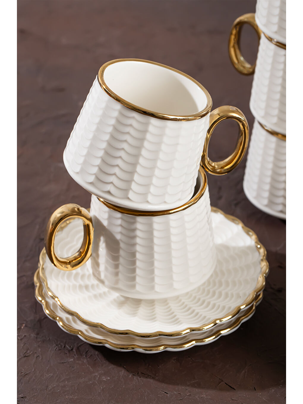 Beyaz 101637 Piero 6 Kişilik Kahve Fincan Takımı  100ml  Fincanı Seti-1