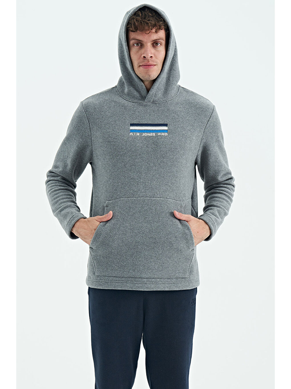 Hern Gri Melanj  Polar Erkek Hoodie - 88301-3