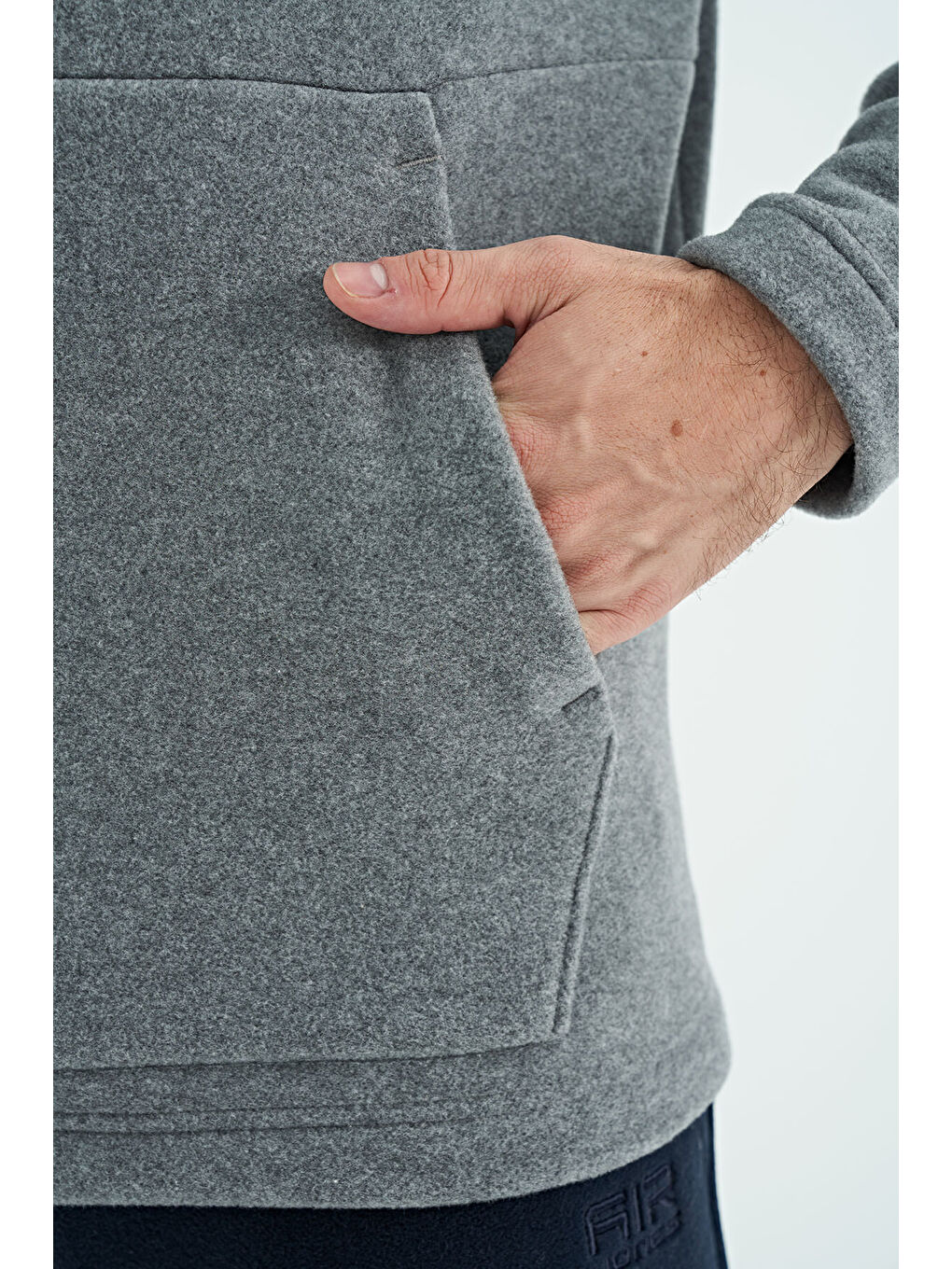 Hern Gri Melanj  Polar Erkek Hoodie - 88301-4
