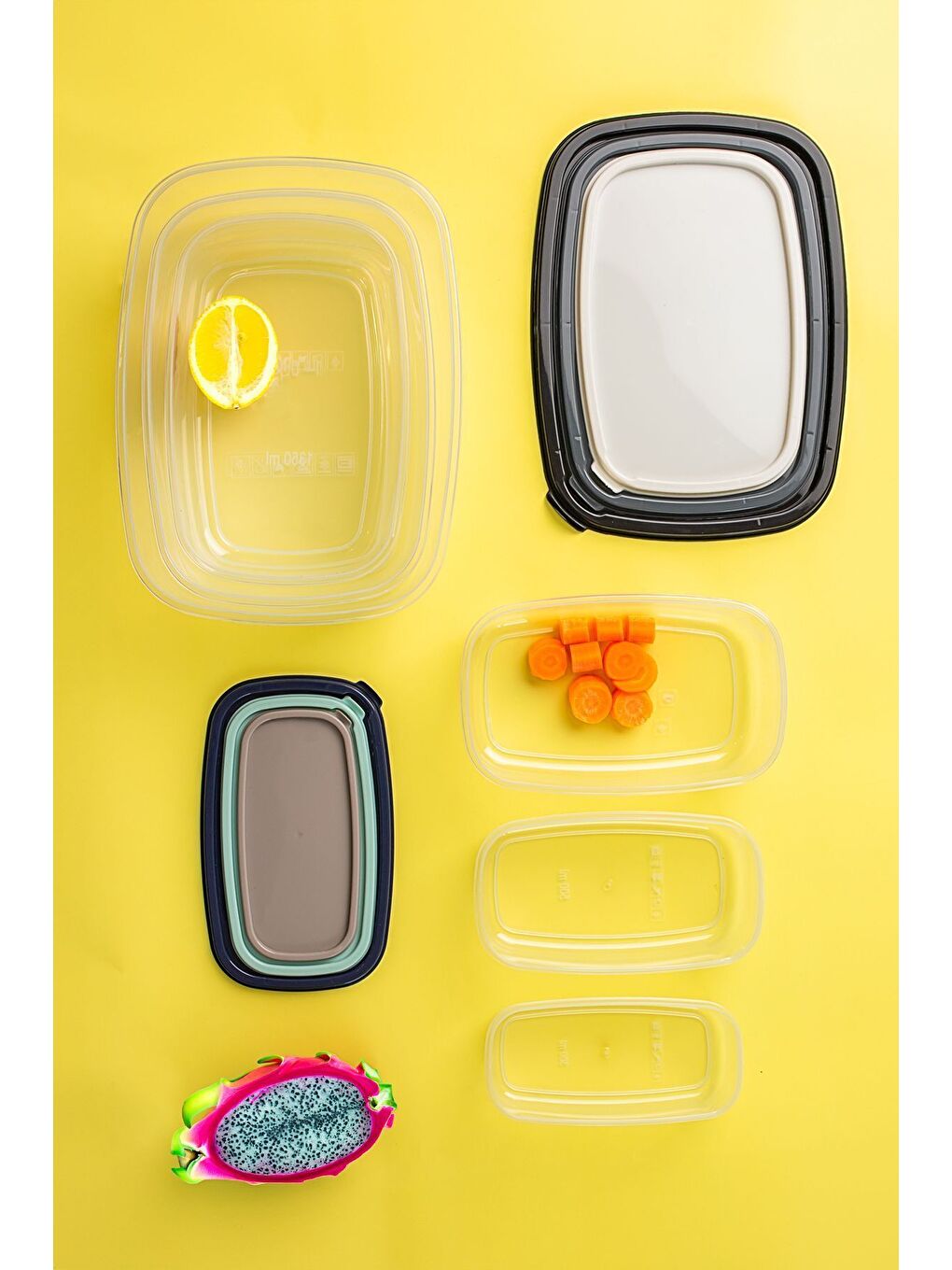 Renksiz 1002 18 Li Derin Dondurucu Mikrodalga Saklama Kabı - Çok Amaçlı Erzak Saklama Kabı Seti-2