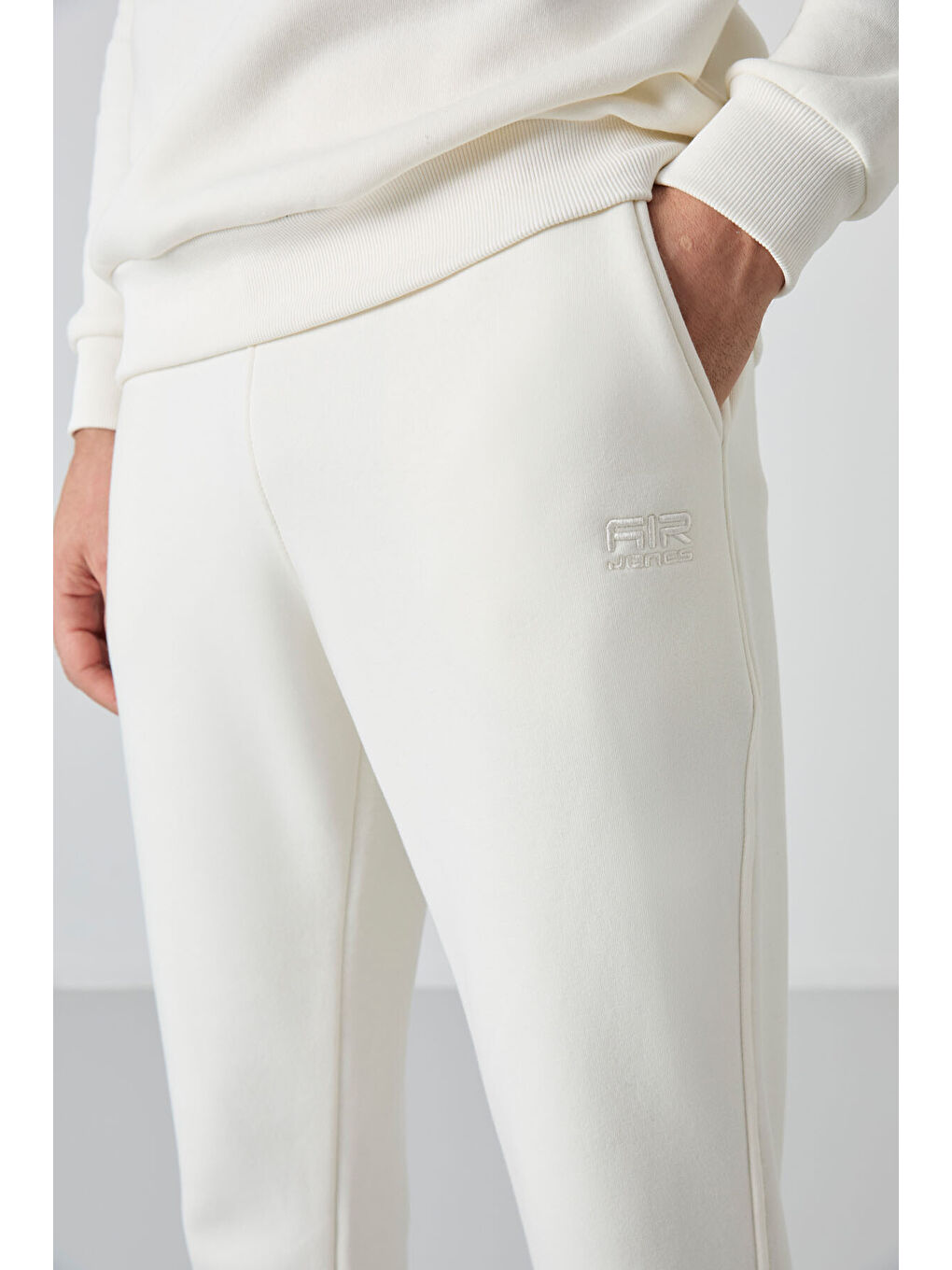 Andy Ekru Rahat Kalıp Şardonlu Jogger Erkek Eşofman Takım - 85190-2