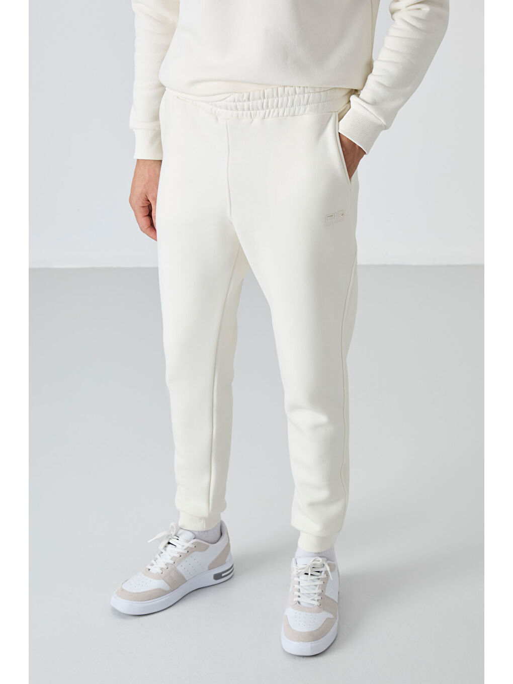 Andy Ekru Rahat Kalıp Şardonlu Jogger Erkek Eşofman Takım - 85190-4