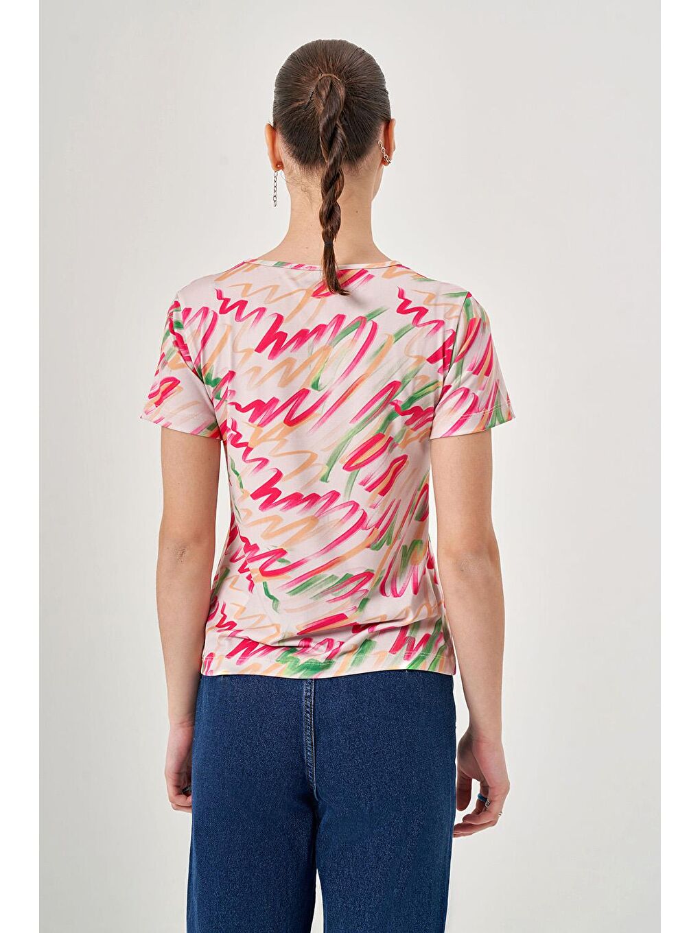 Karışık Desenli Kısa Kol Mix Body-1