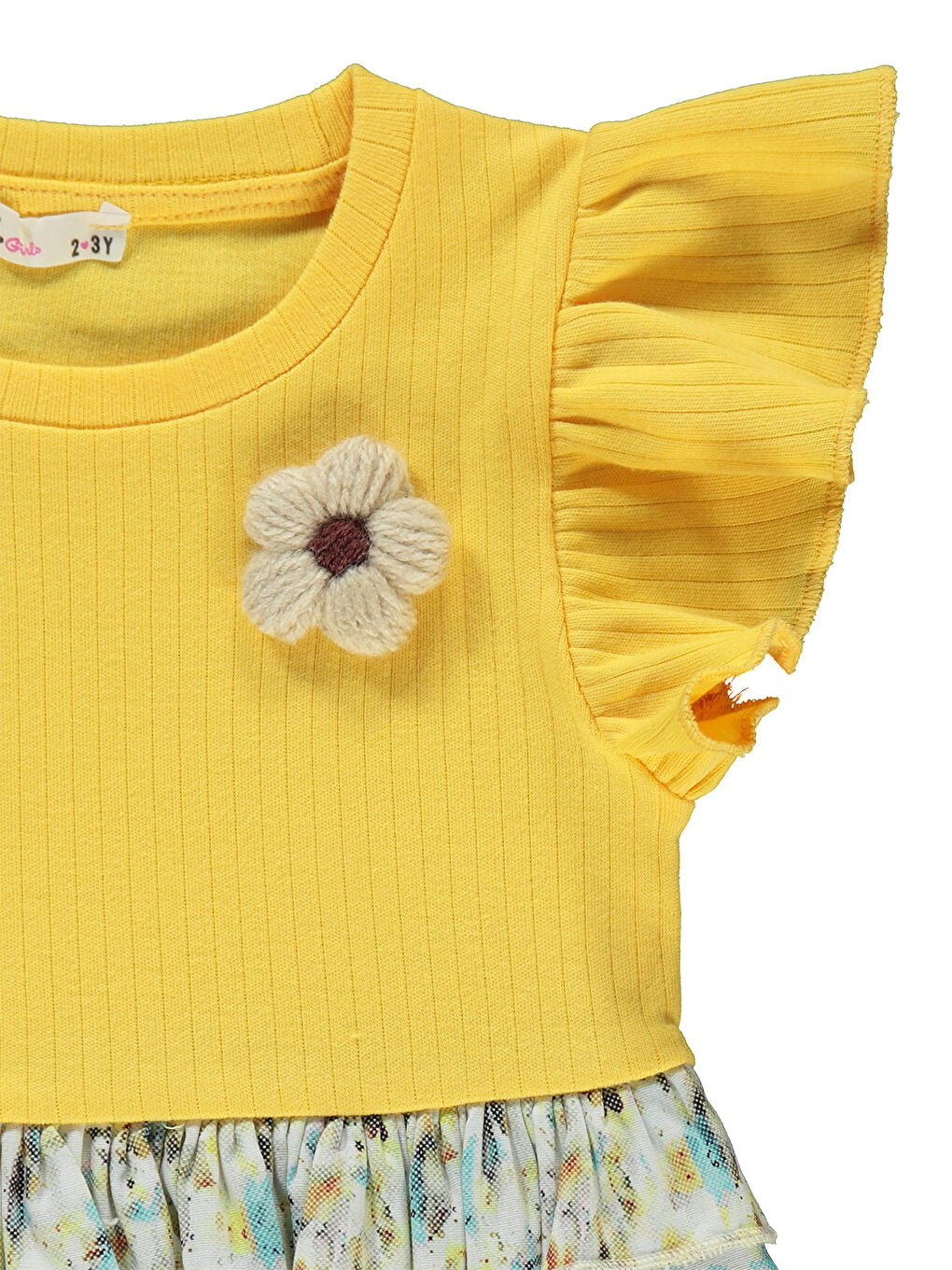 Girls Kız Çocuk Elbise 2-5 Yaş Sarı-2