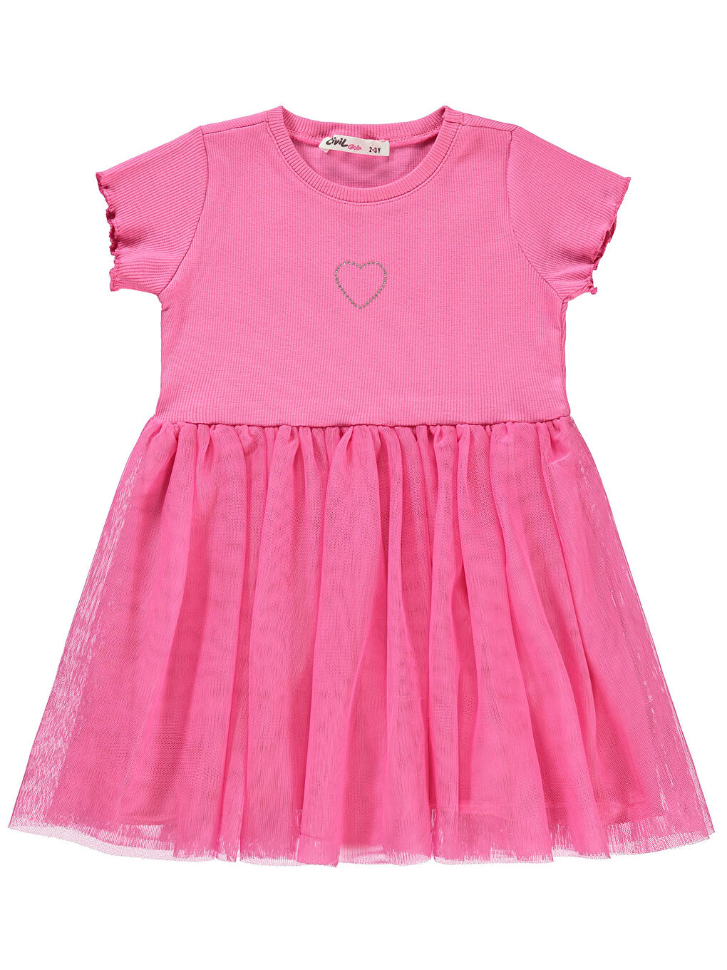 Girls Kız Çocuk Elbise 2-5 Yaş Fuşya
