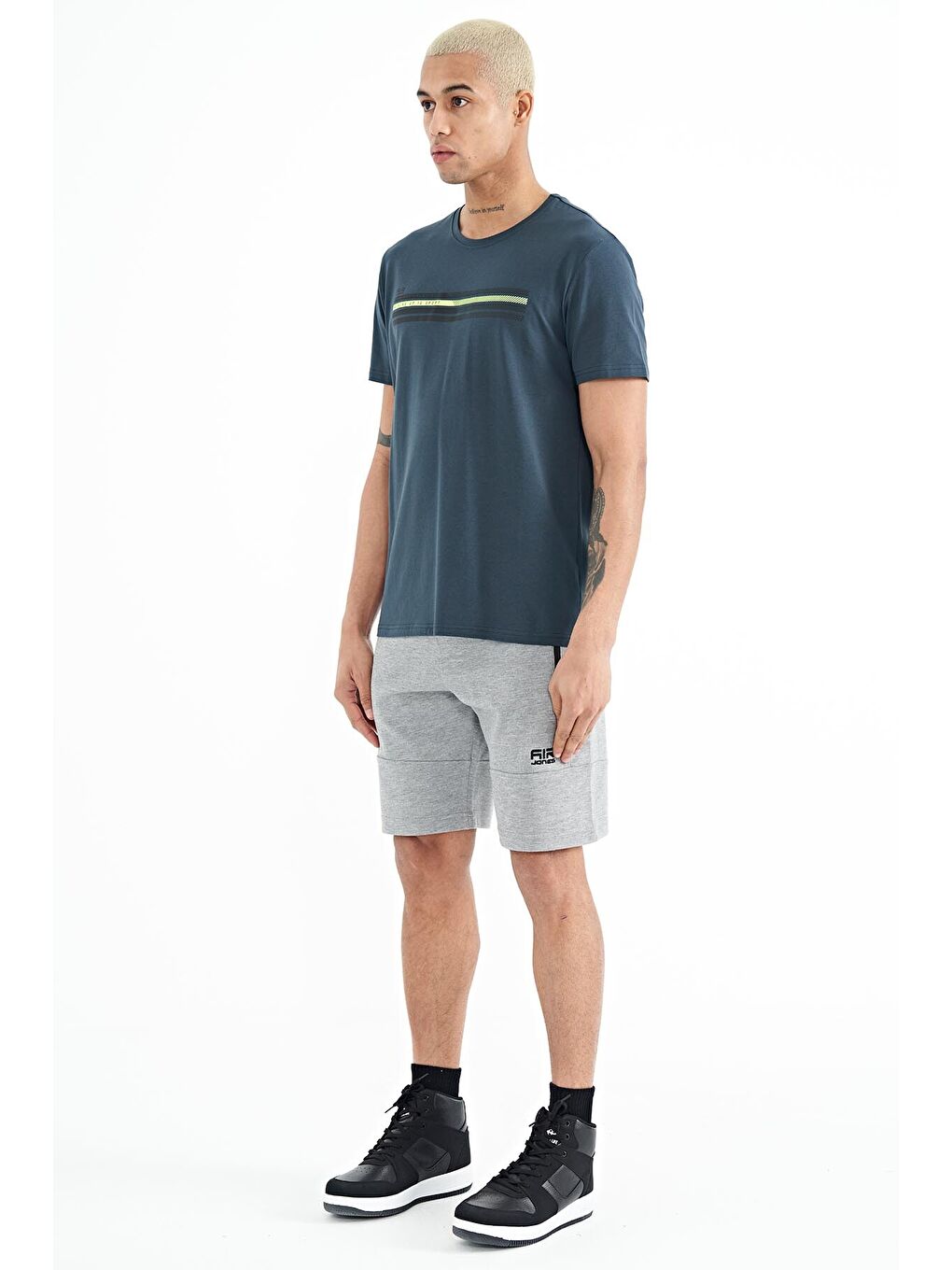 Alec Gri Melanj Standart Kalıp Erkek Şort - 81243-8