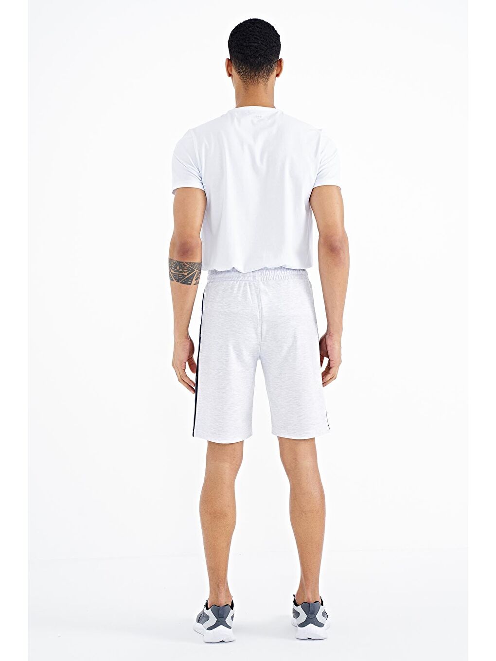 Beyaz Alfred Kar Melanj Standart Kalıp Erkek Şort - 81244-4