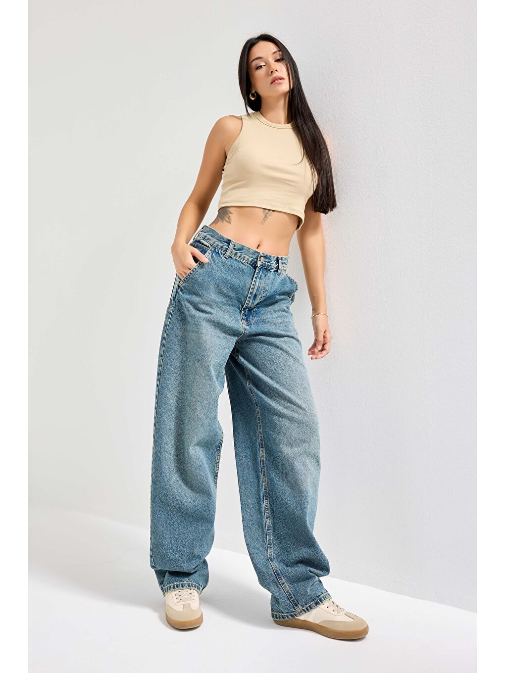 Mavi Kadın Tint Skater Fit Bol Kesim Denim Pantolon