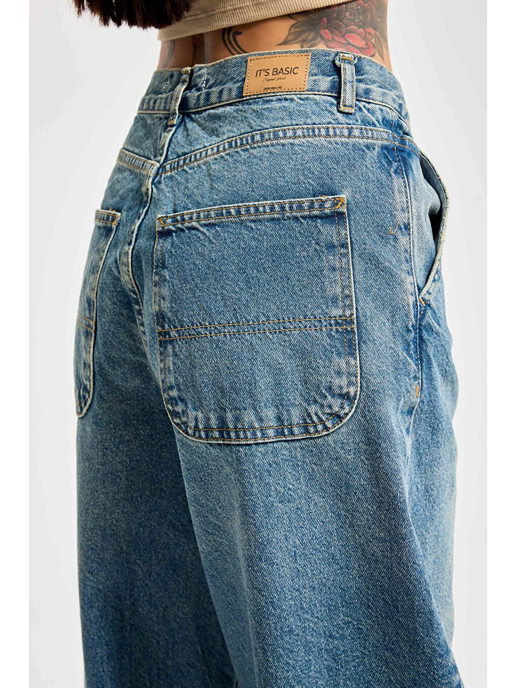 Mavi Kadın Tint Skater Fit Bol Kesim Denim Pantolon-1