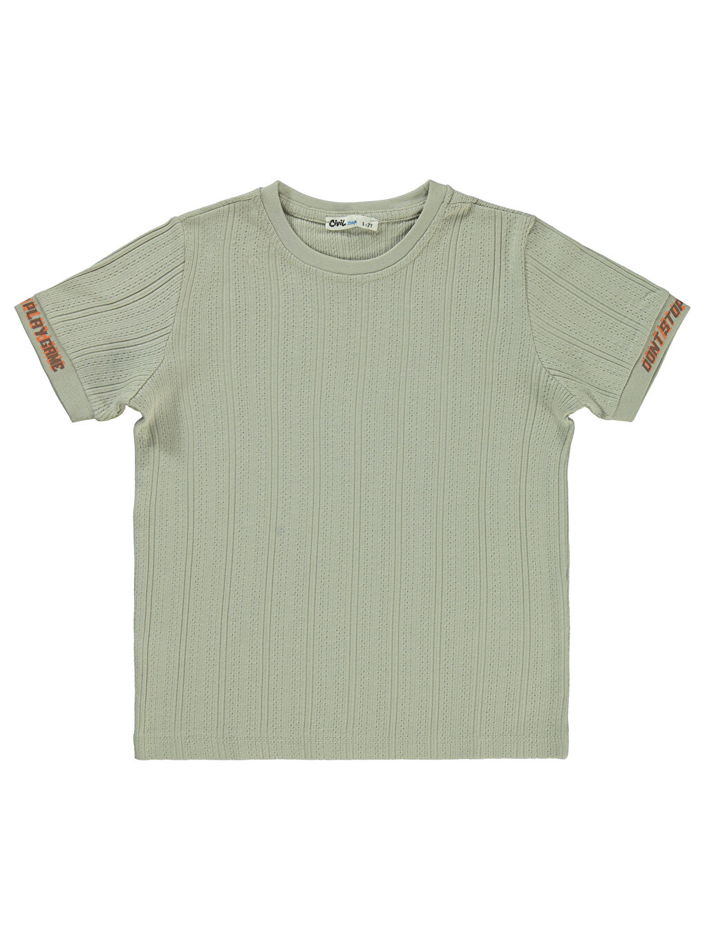 Boys Erkek Çocuk Tişört 10-13 Yaş Soft Gri