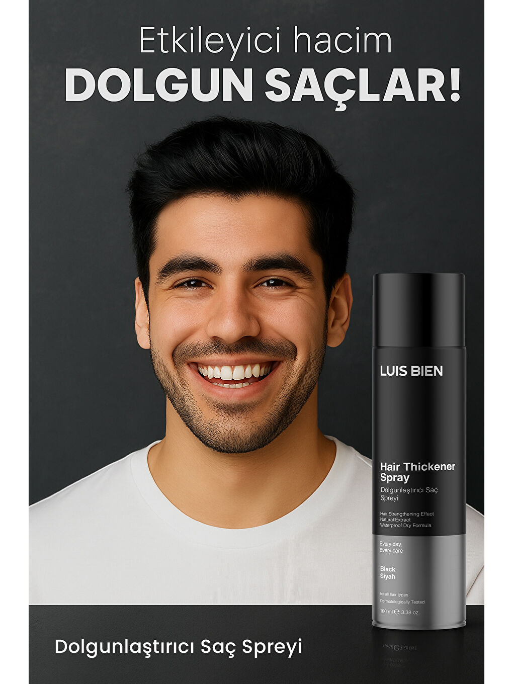 Luis Bien Dolgunlaştırıcı Saç Spreyi-Siyah - 2