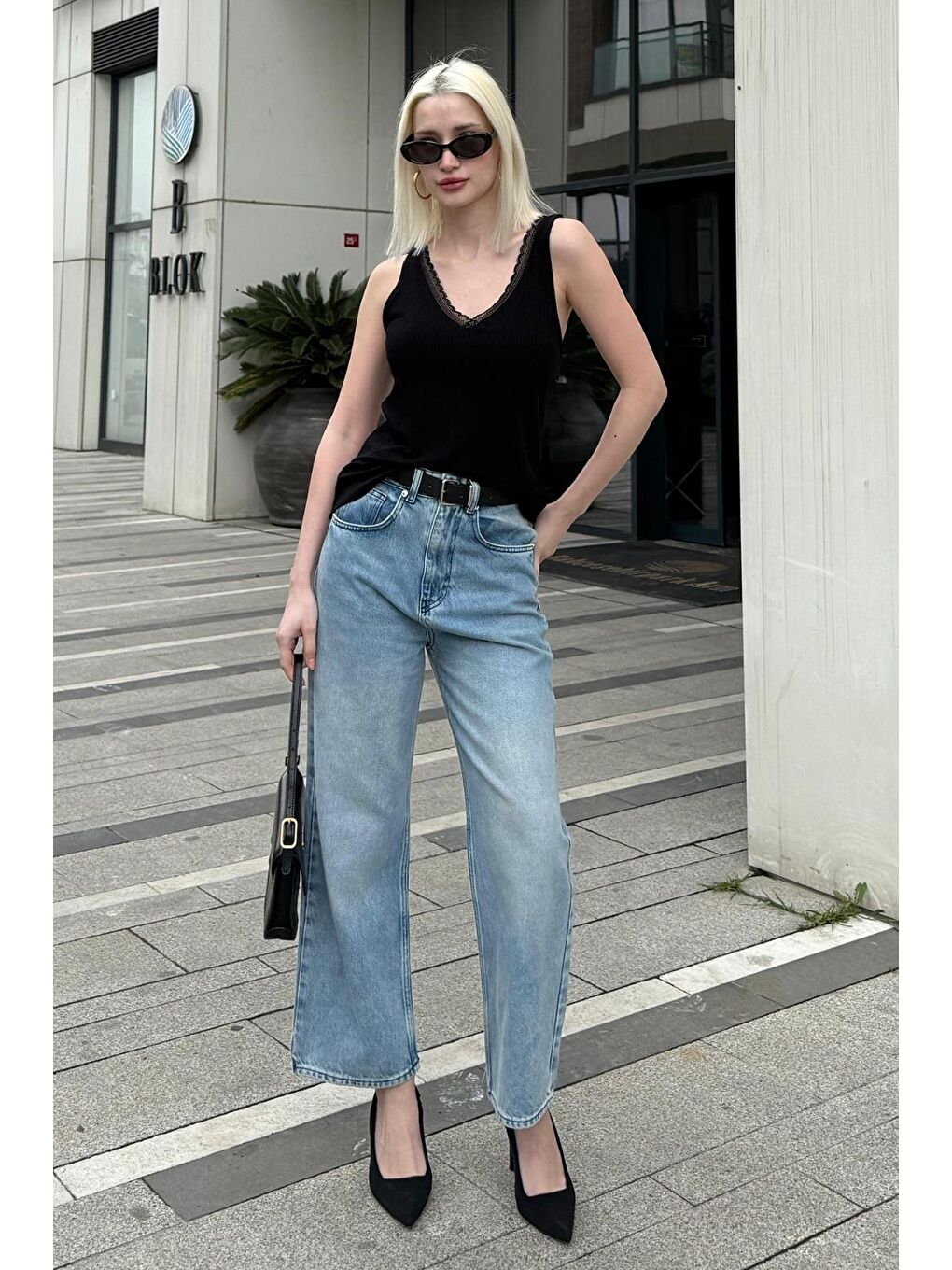 Açık Mavi Kadın Mom Jean Mg2033-1