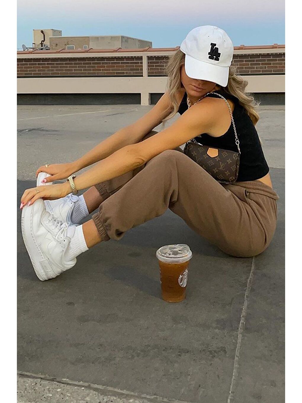 Kahverengi Kadın Eşofman Mg290-1